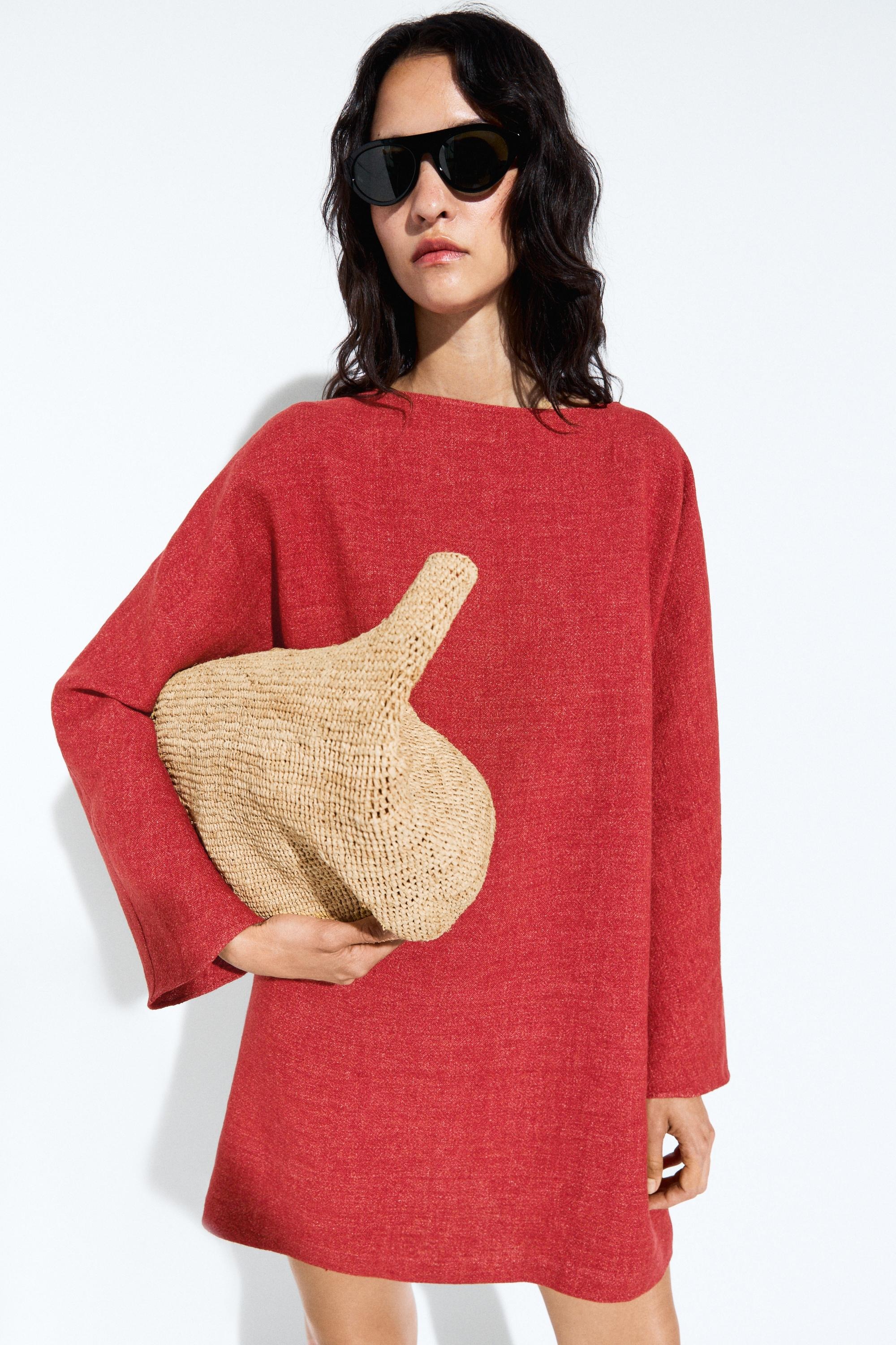 Massimo Dutti, Long Sleeve Mini Dress