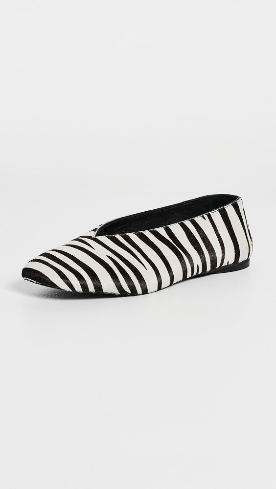 Ana Flats Calf Hair Zebra Flats - Zebra