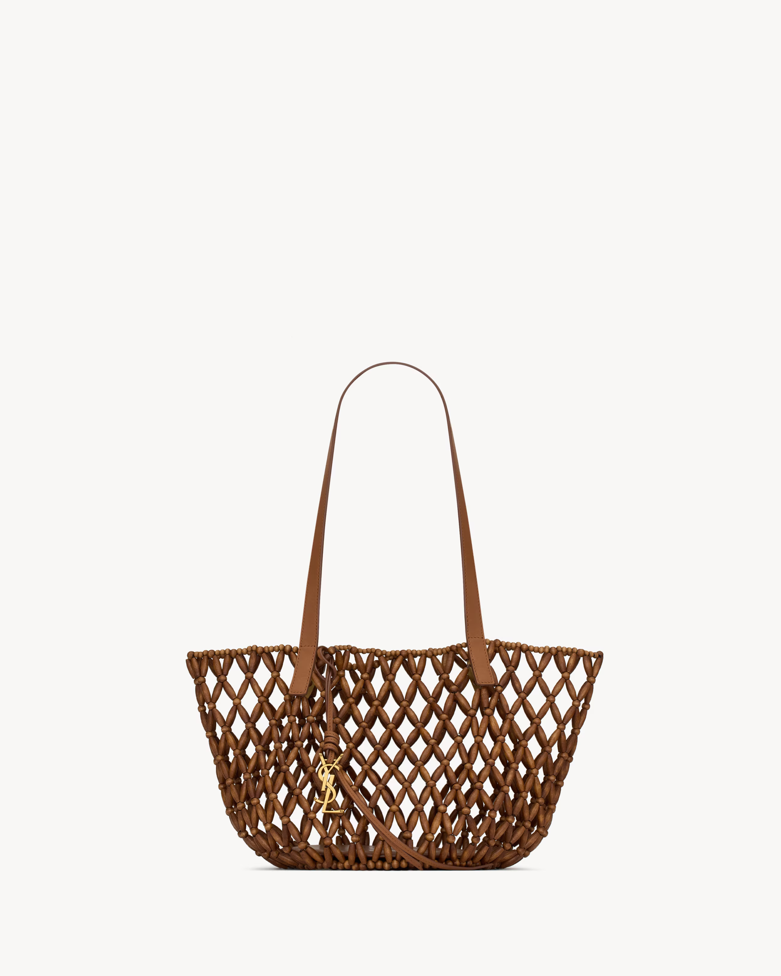 Saint Laurent, Panier Small in Wood Beads