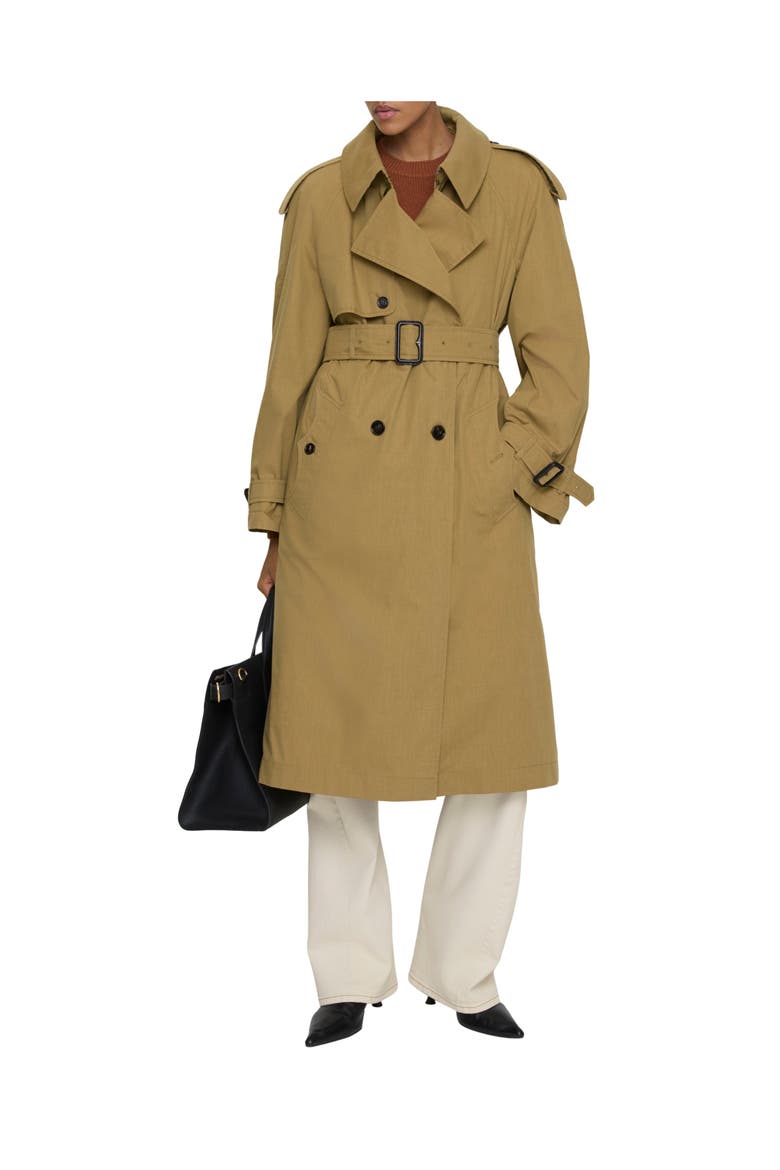 Long Canvas Fitzrovia Trench Coat With Warmer