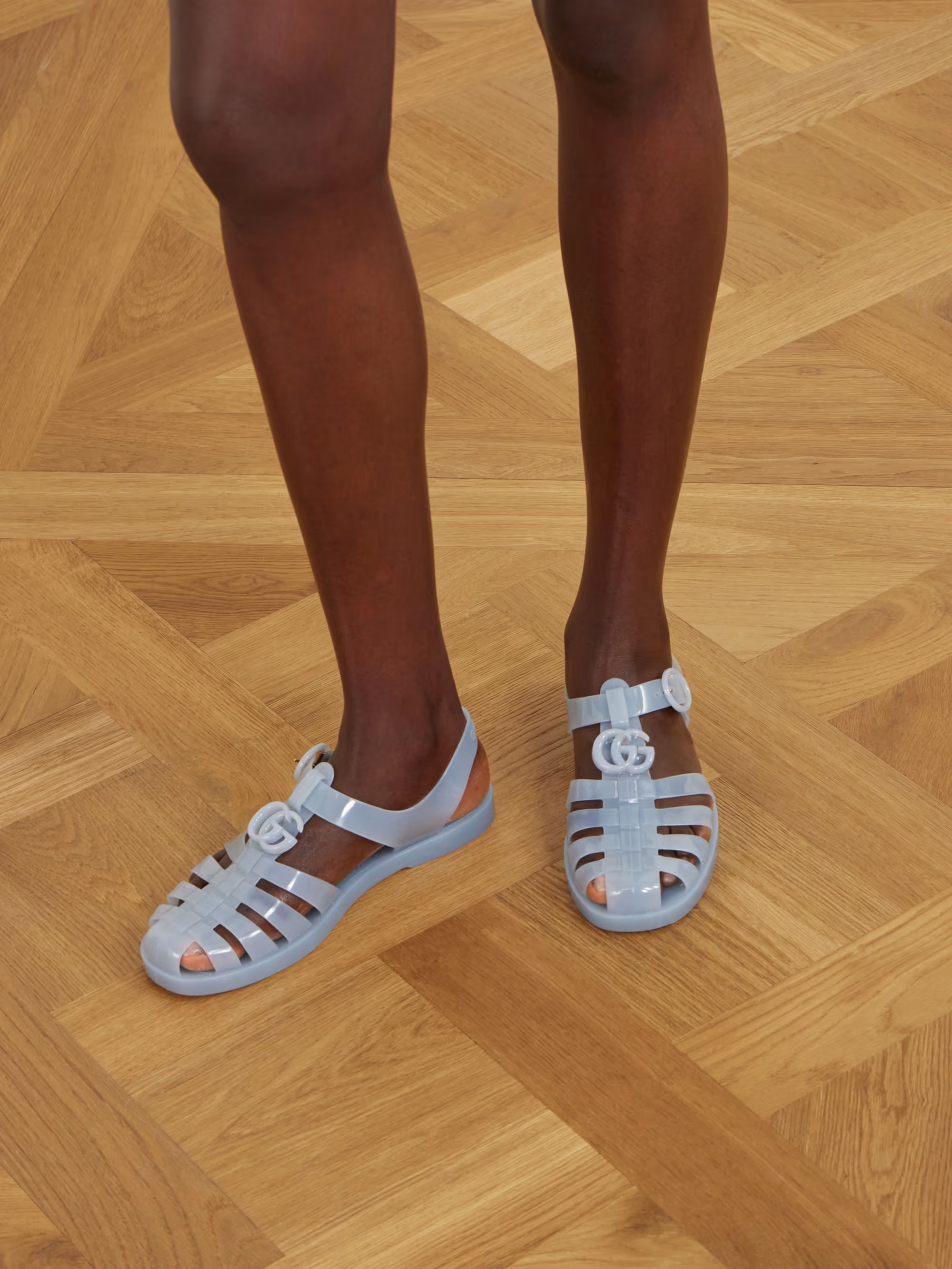 Gucci, Fisherman embellished rubber sandals