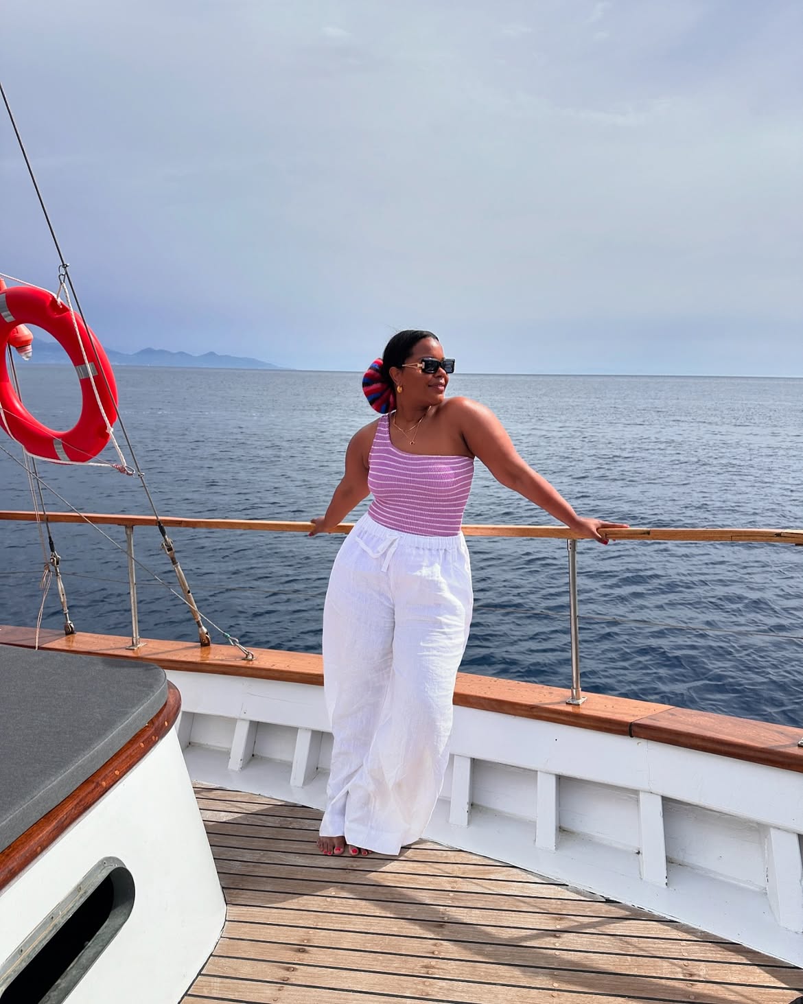 Karina wearing Hunza G