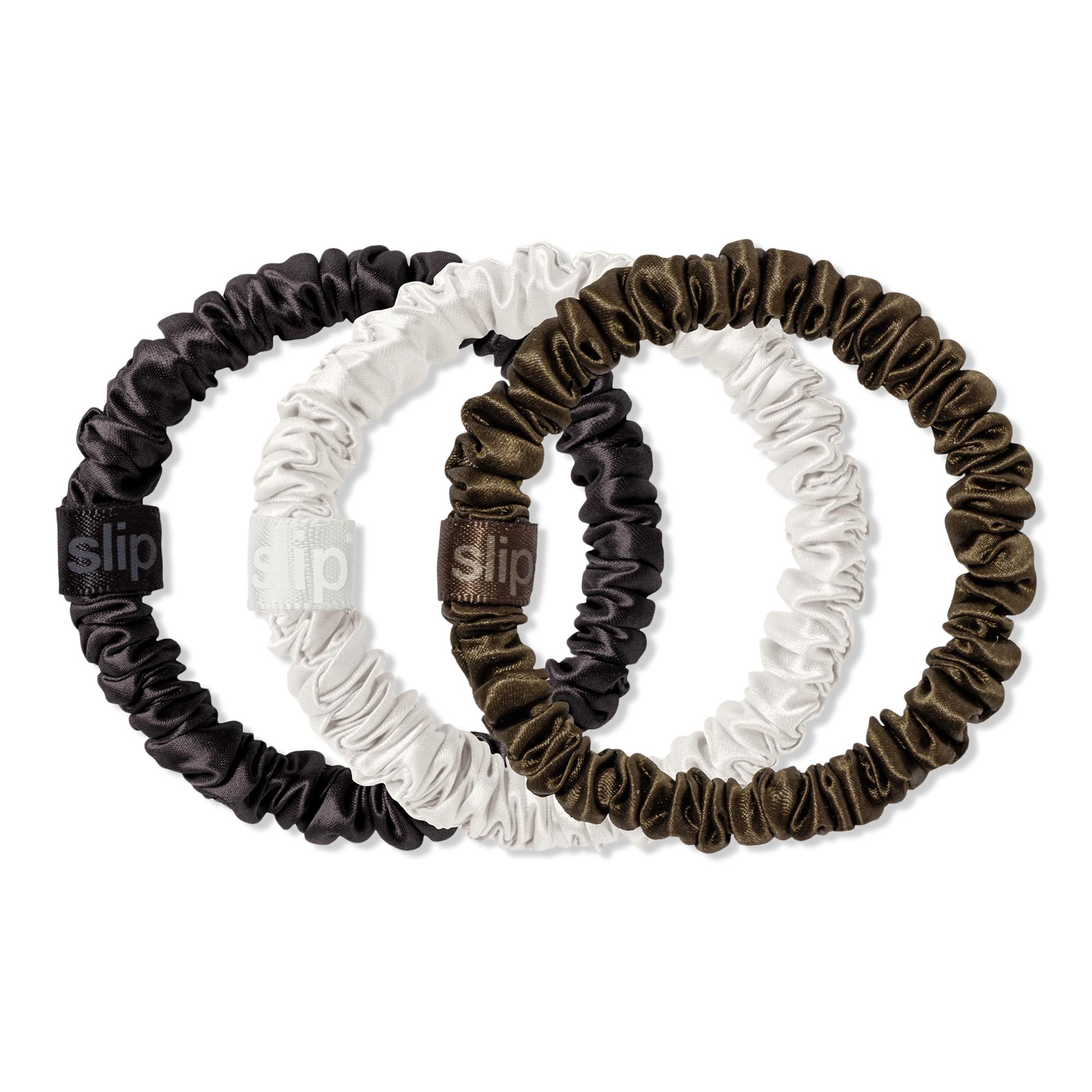 Pure Silk Skinny Scrunchie Trio - Audrey