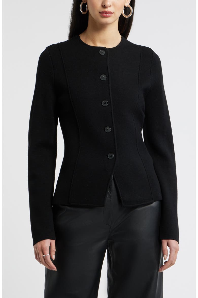 Merino Wool Sweater Jacket
