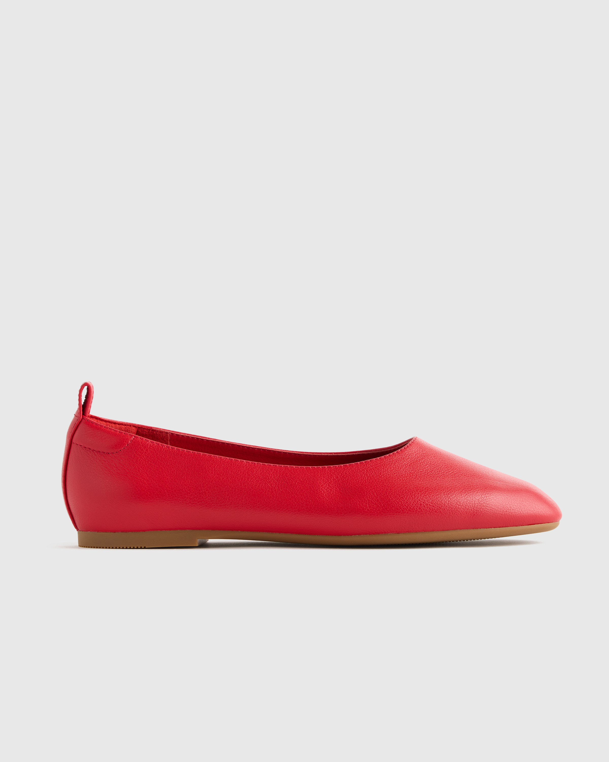 Italian Leather Glove Ballet Flats in Cherry
