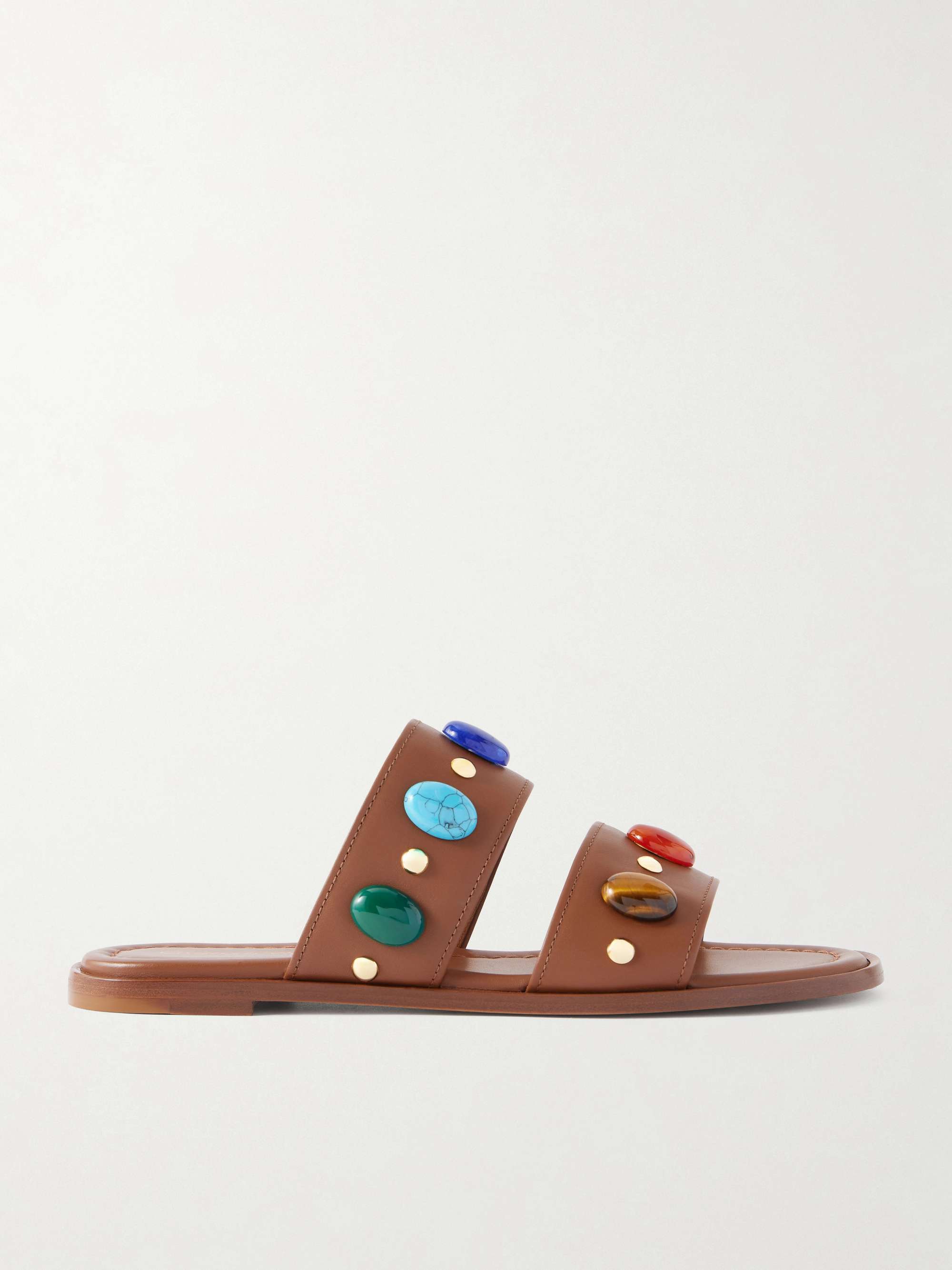Pasha Embellished Leather Sandals