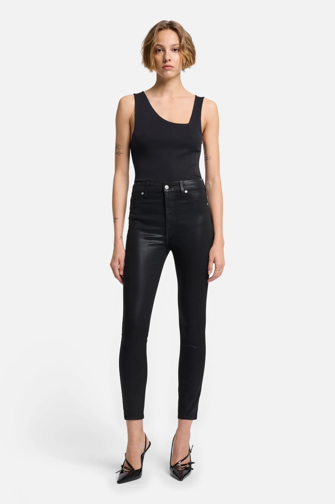 7 For All Mankind, High-Waist Ankle Skinny Pants