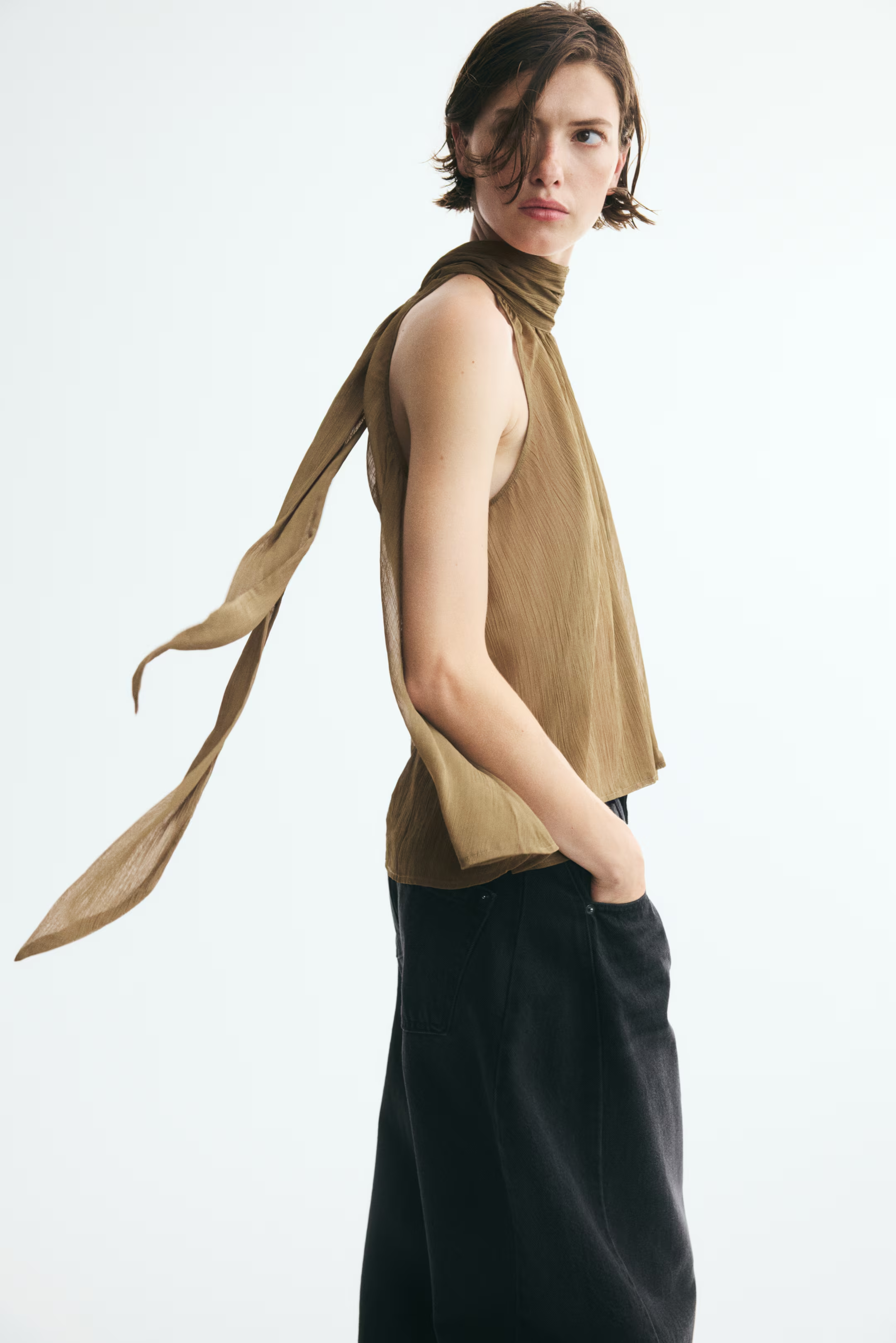 H&M, Tie-Detail Chiffon Top