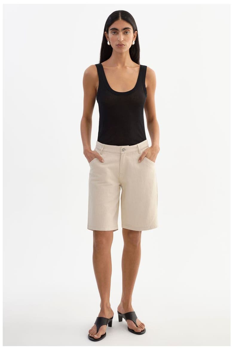 Barry | Linen Twill Bermuda Shorts