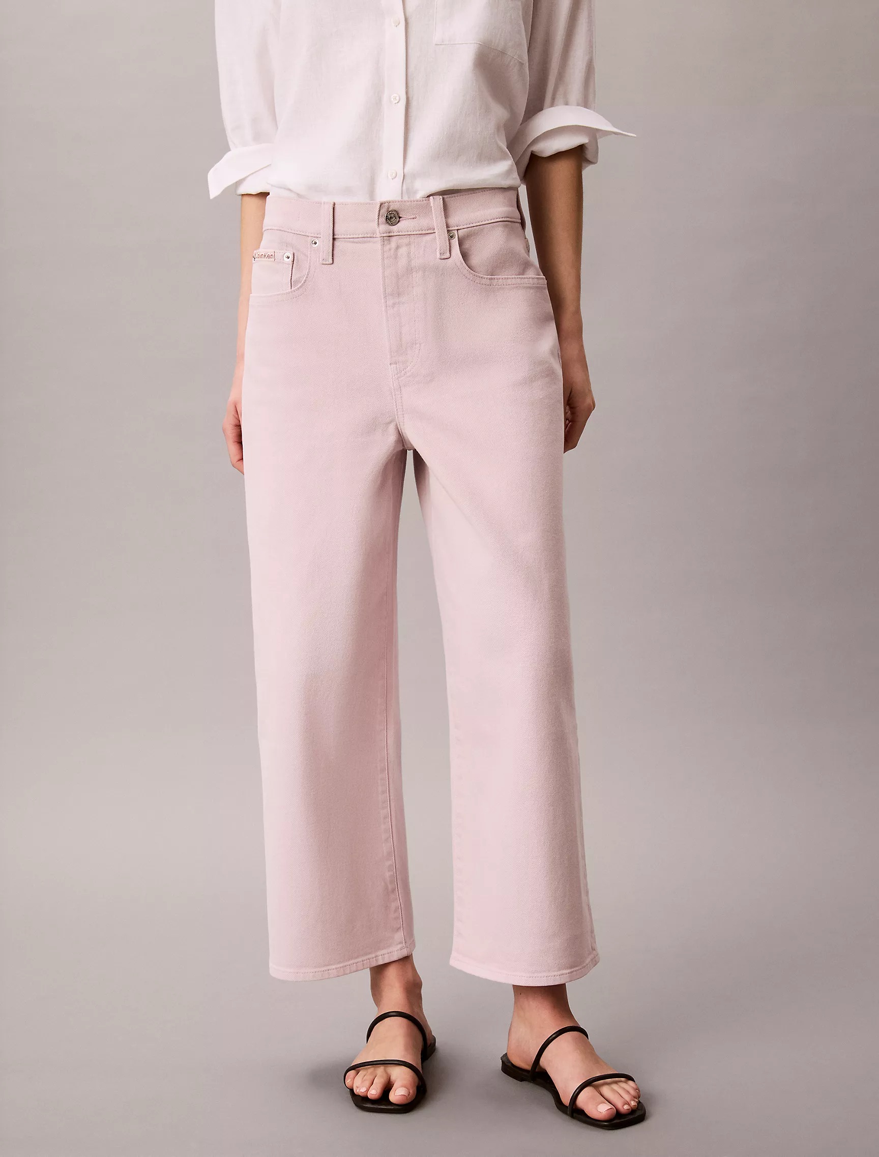 Cropped Wide Leg Jeans