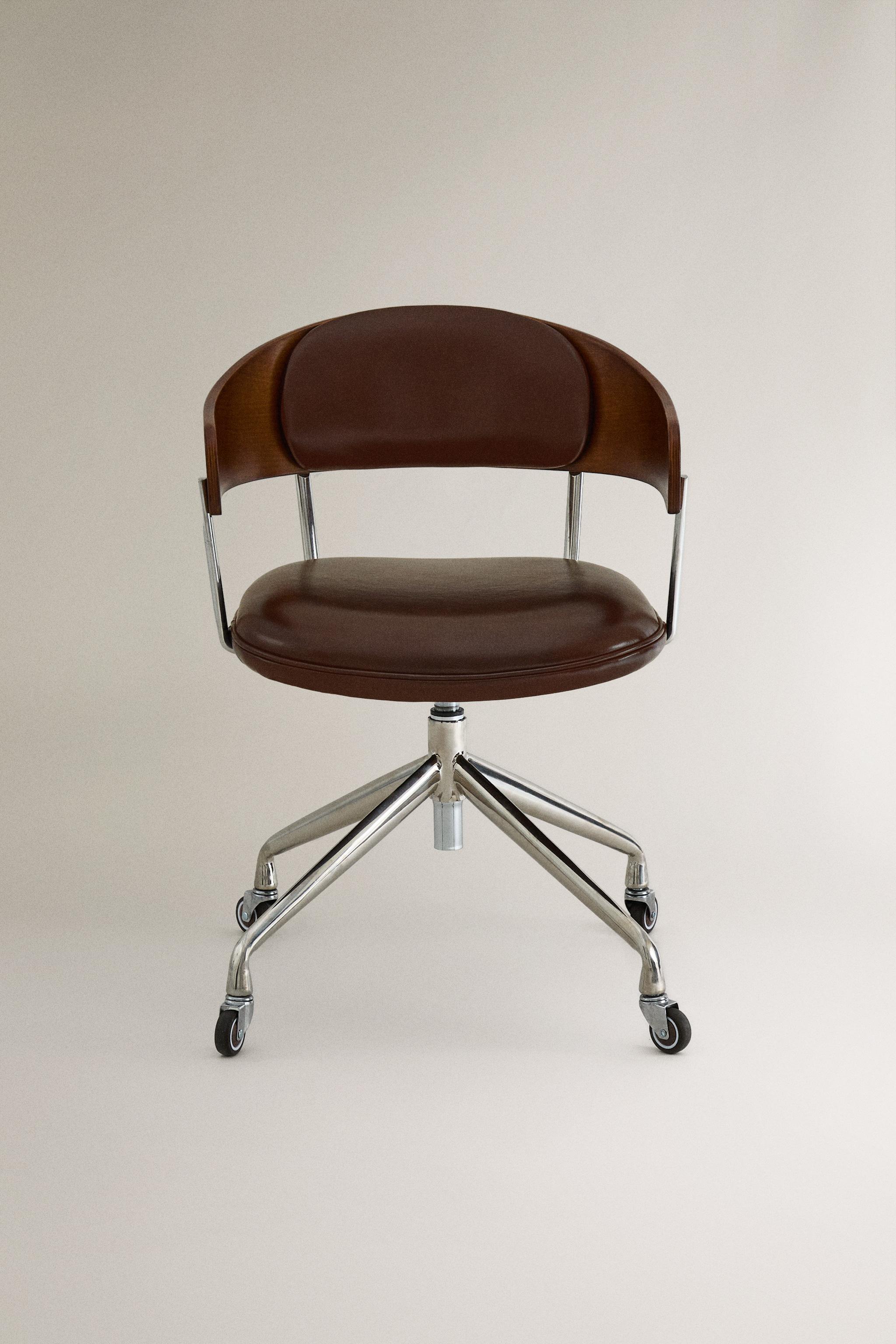 Office Chair With Wheels - Black - One Size Only