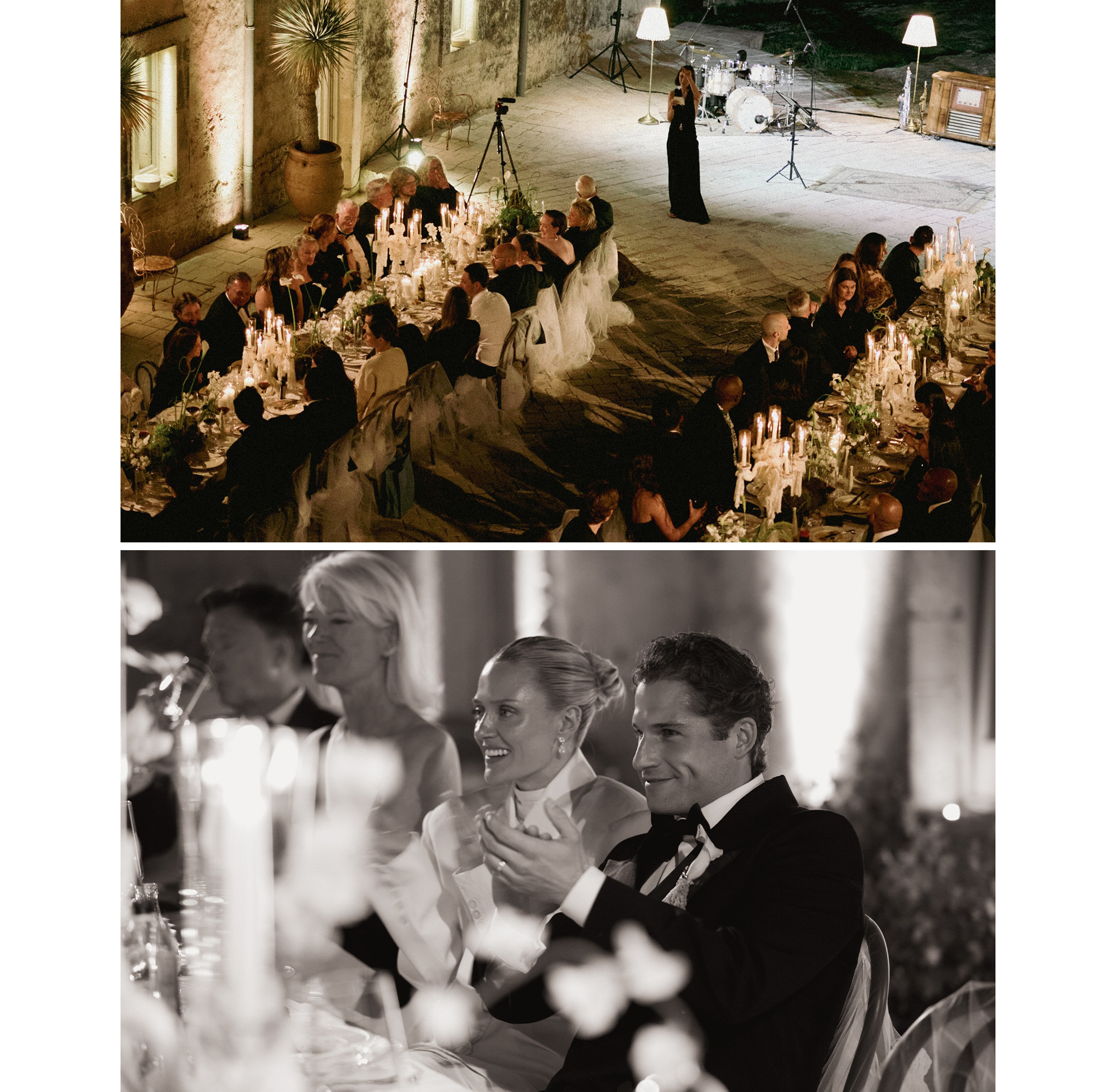 Collage from the wedding reception.