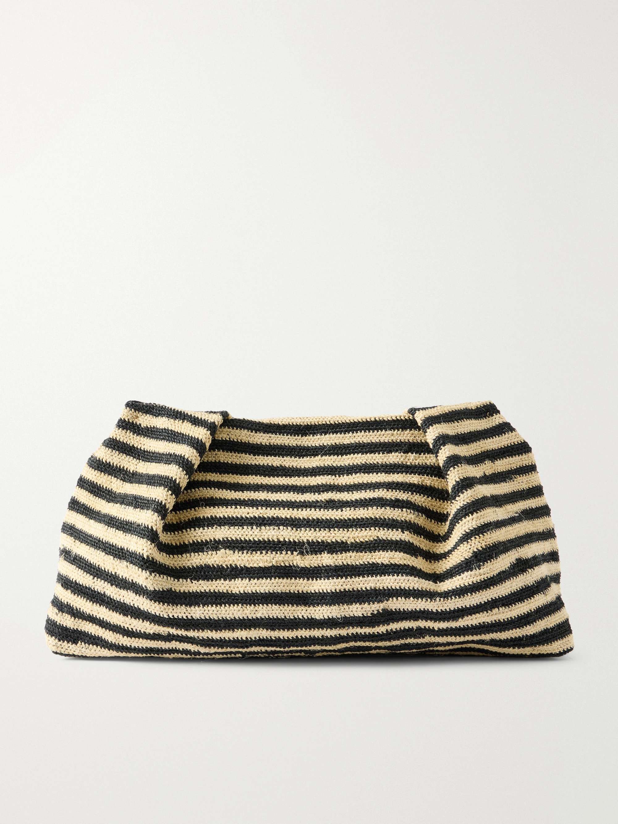 Medium Two-Tone Sisal Clutch