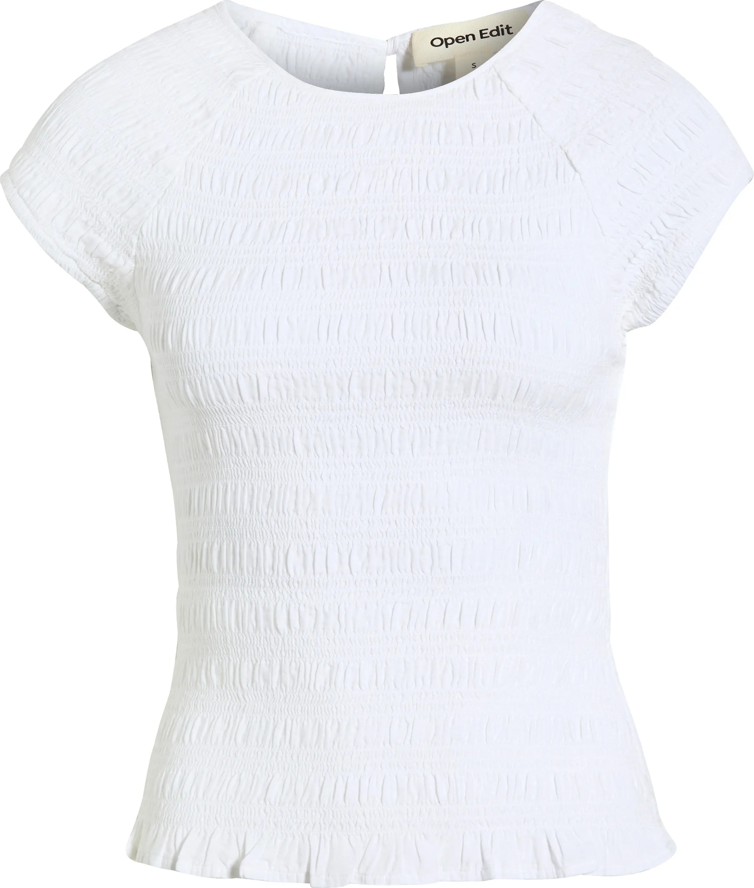 Open Edit, Cap Sleeve Smocked Top