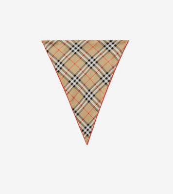 Check Silk Scarf in Sand Beige | Burberry&reg; Official