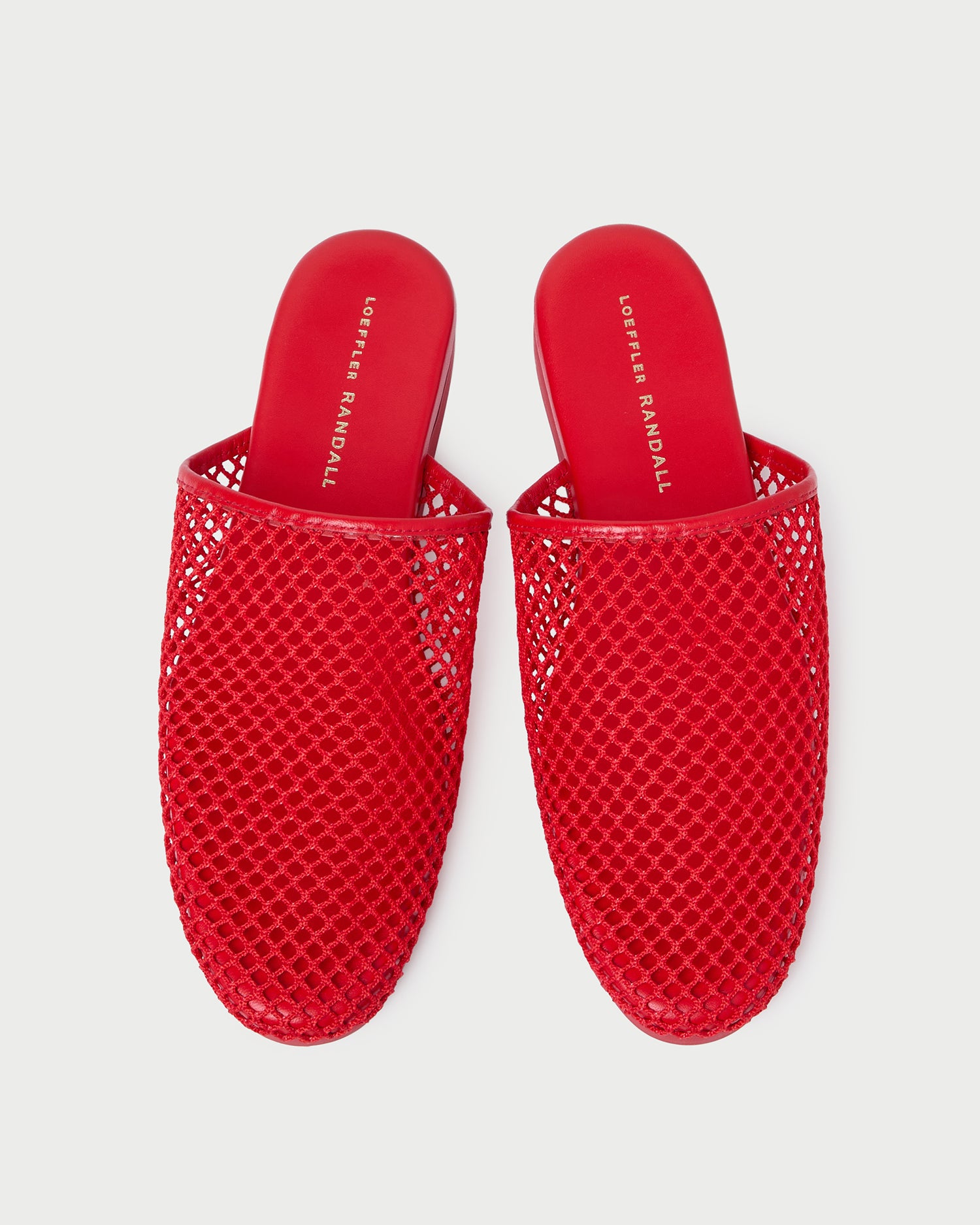 Roni Red Netted Slide - Red / 5