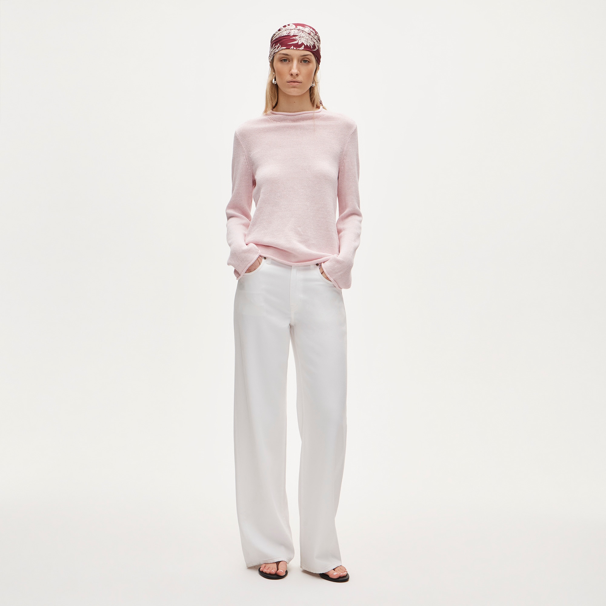 J.Crew, Summer Rollneck&trade; Sweater in Linen Blend