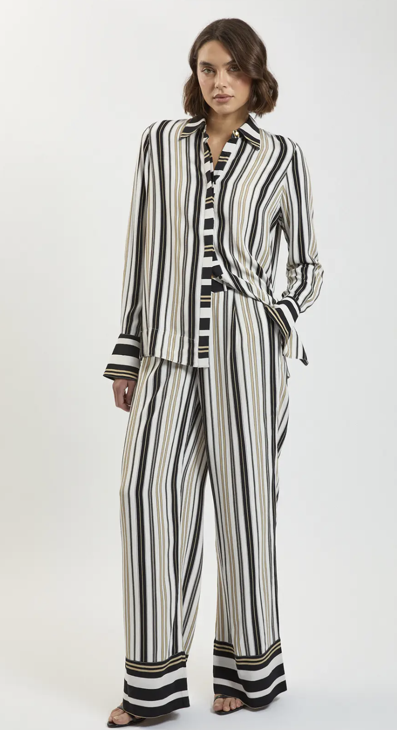 Karen Millen, Contrast Stripe Viscose Co Ord Trouser