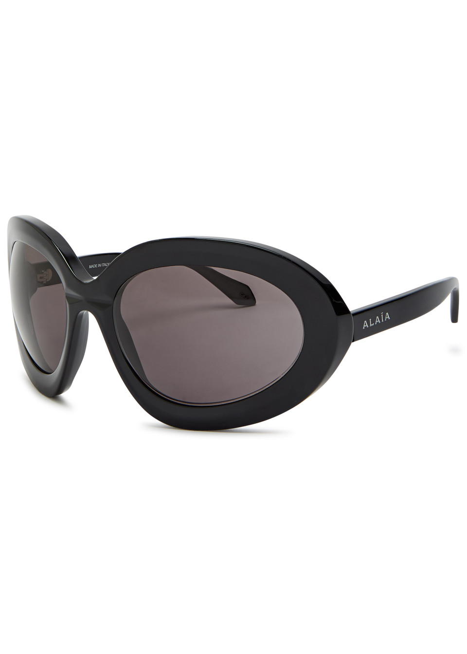Ala&iuml;a, Oversized oval-frame sunglasses