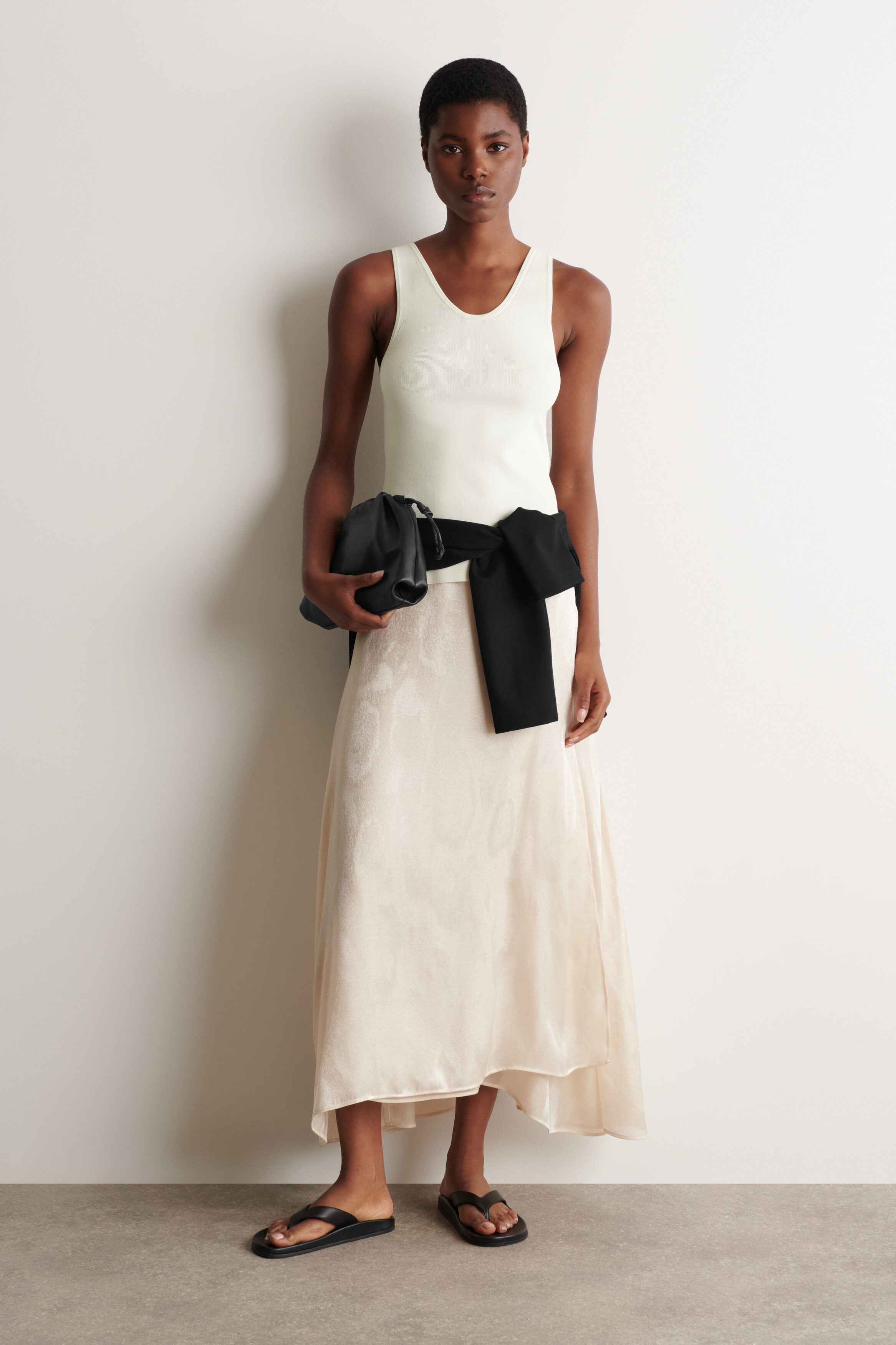 Jacquard Handkerchief Midi Skirt