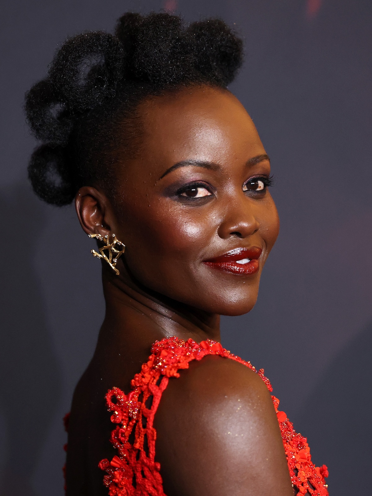 Lupita Nyong'o at the Paris premiere of The Odyssey
