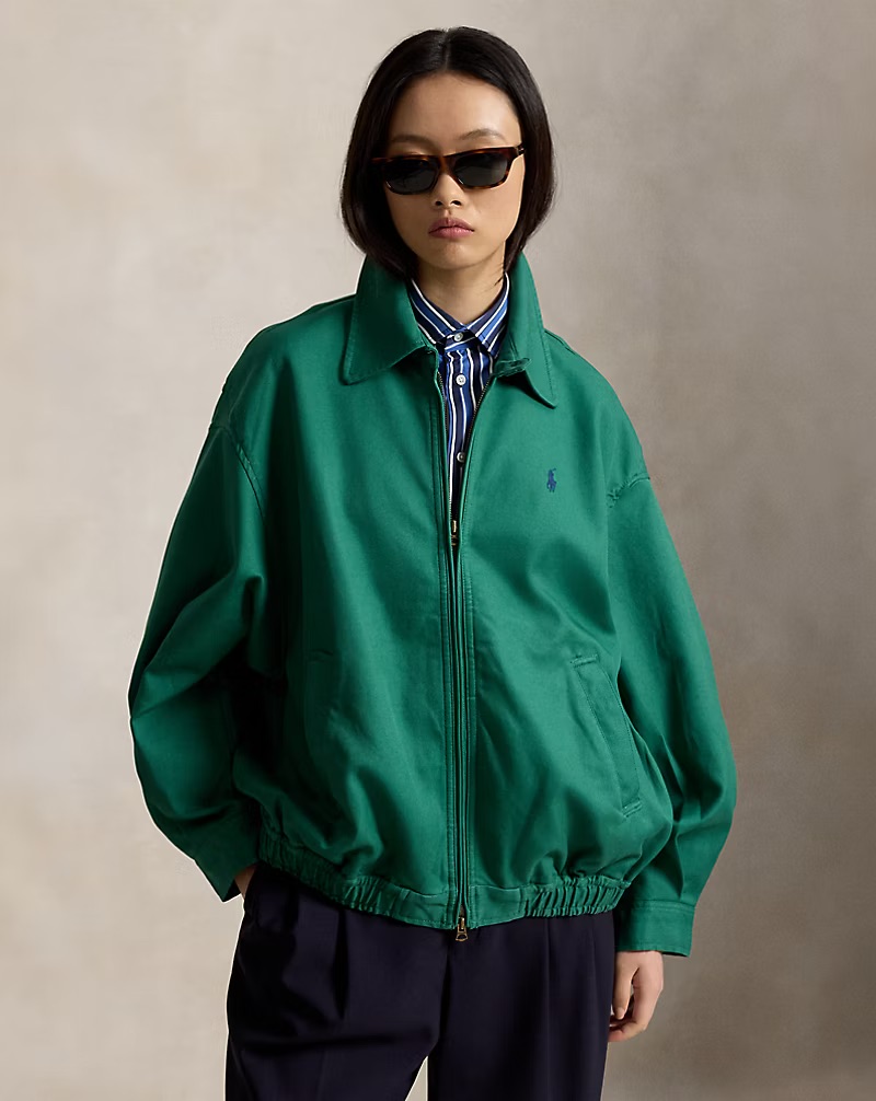 Oversized Cotton Windbreaker