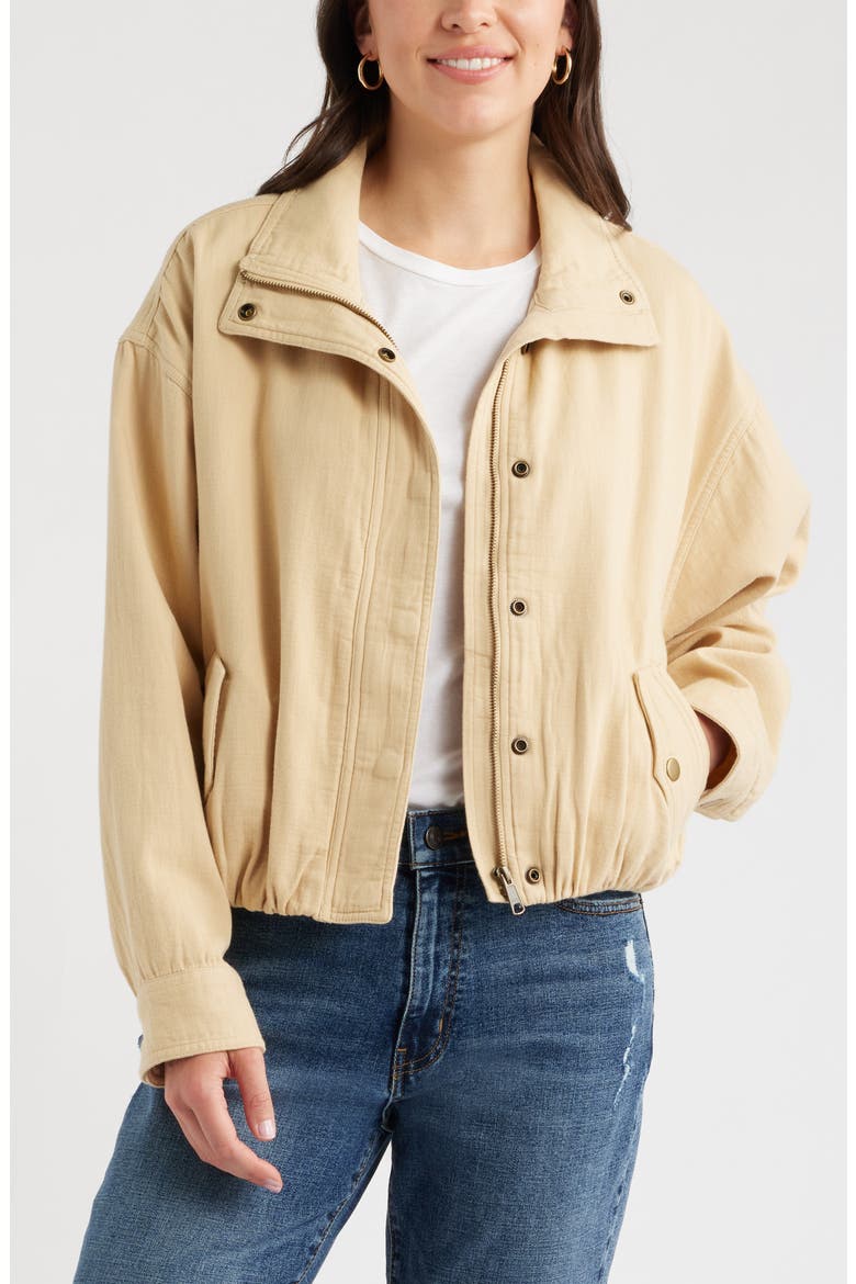 Bubble Hem Cotton Twill Jacket