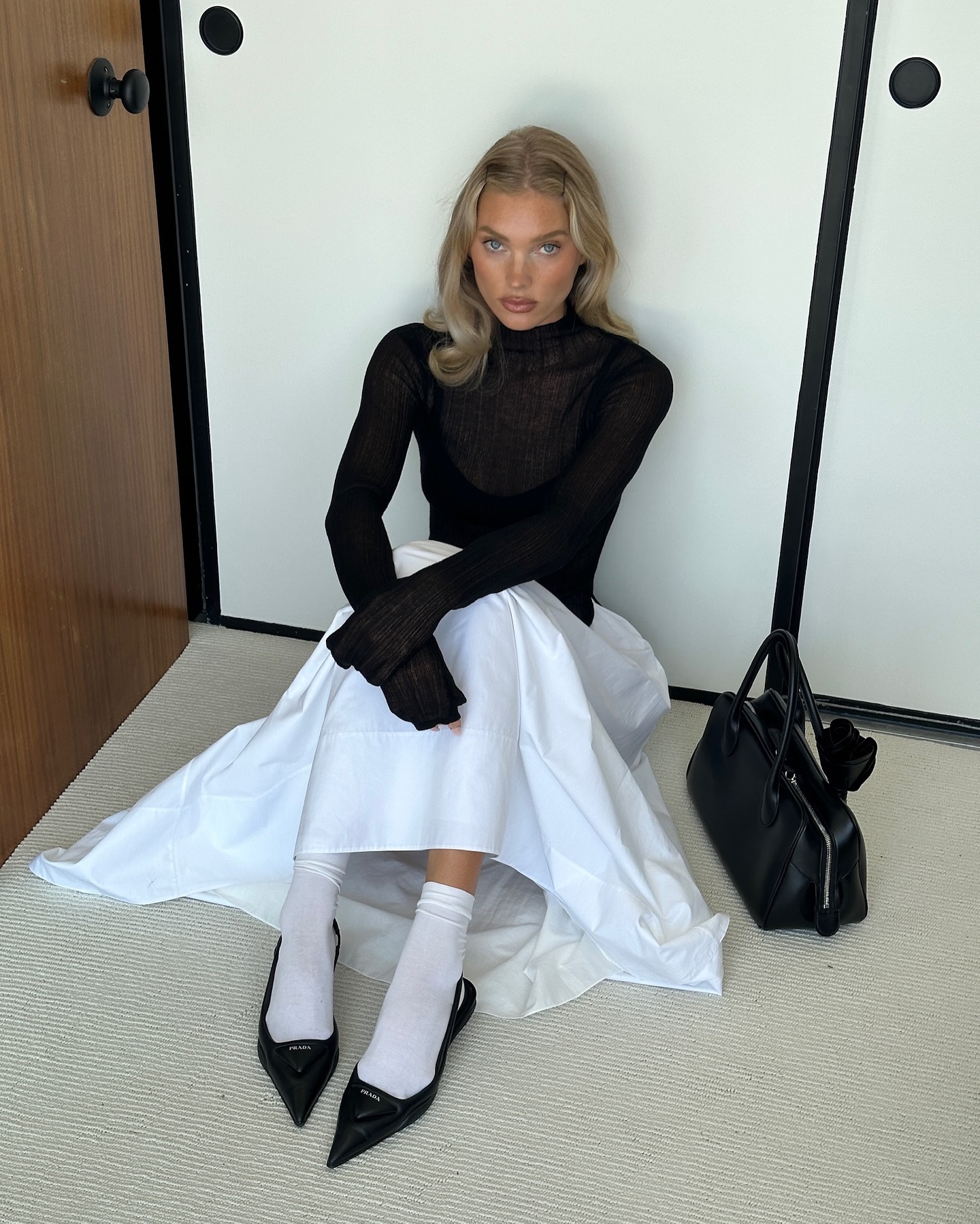midi skirts and shoes