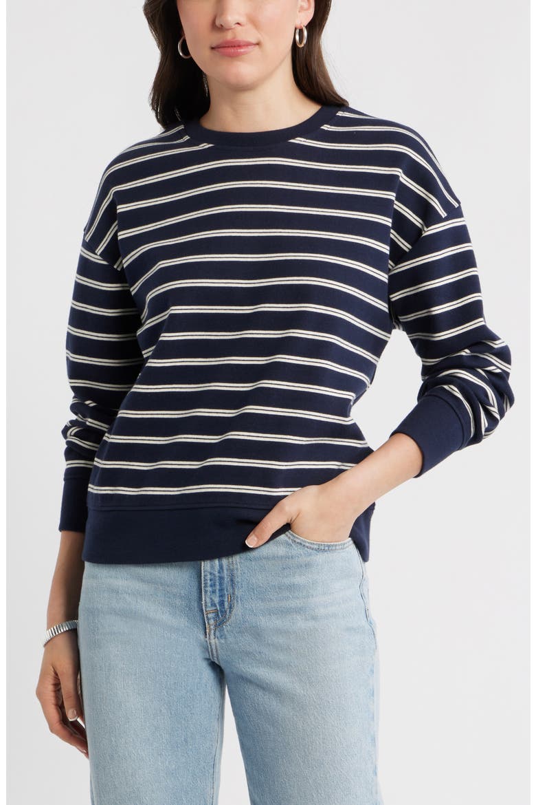 Stripe Pullover Sweatshirt