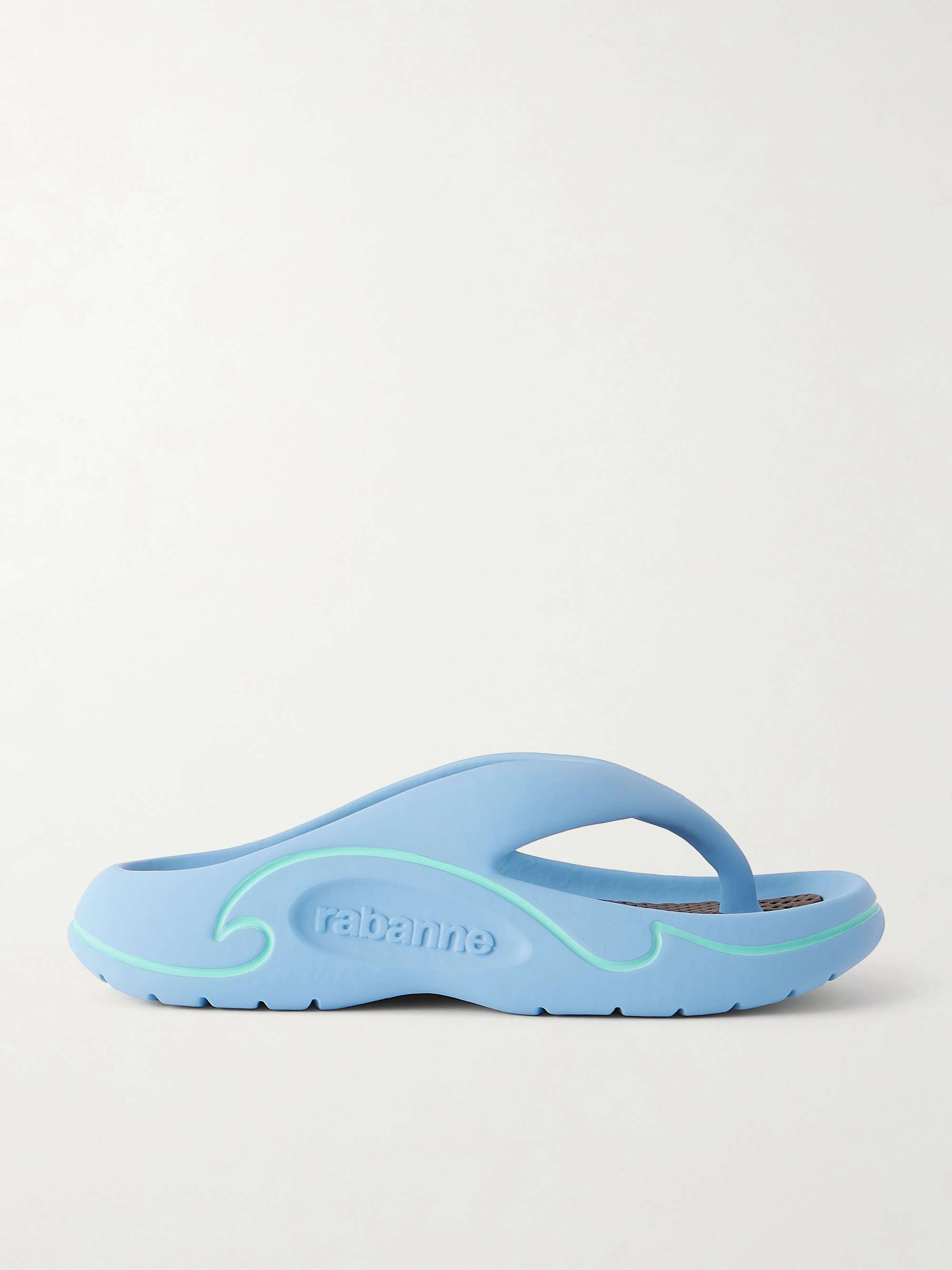 3d Logo-Embossed Thong Sandals