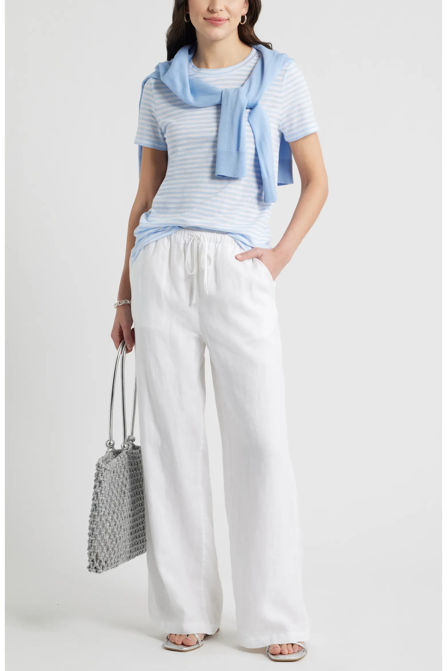 Caslon®, Easy Wide Leg Linen Pants