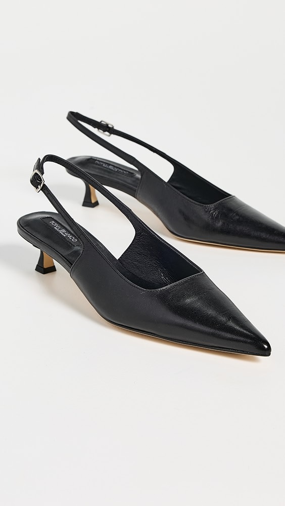 Crush Slingback Heels - Black Vintage