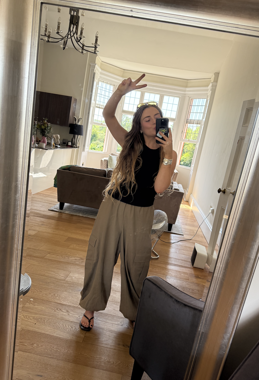 Lauren Cunningham minimalist packing list balloon trousers and vest top