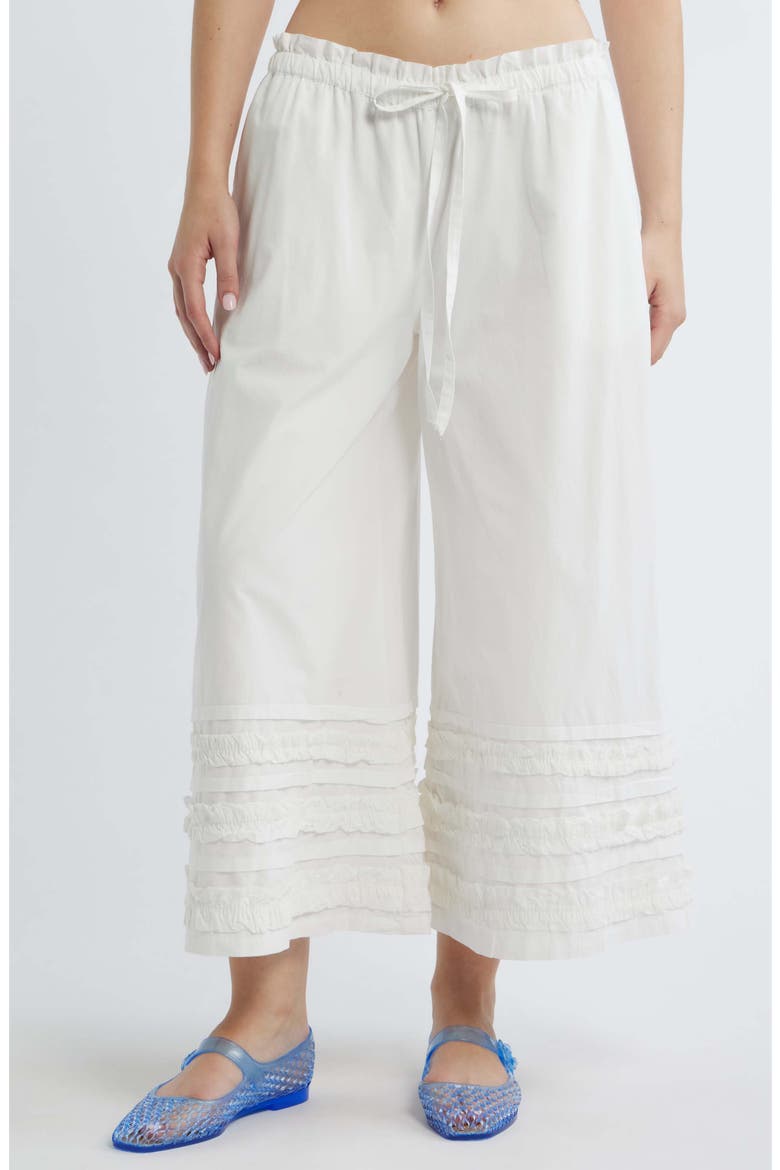 Florintina Ruffle Bloomers Crop Wide Leg Pants