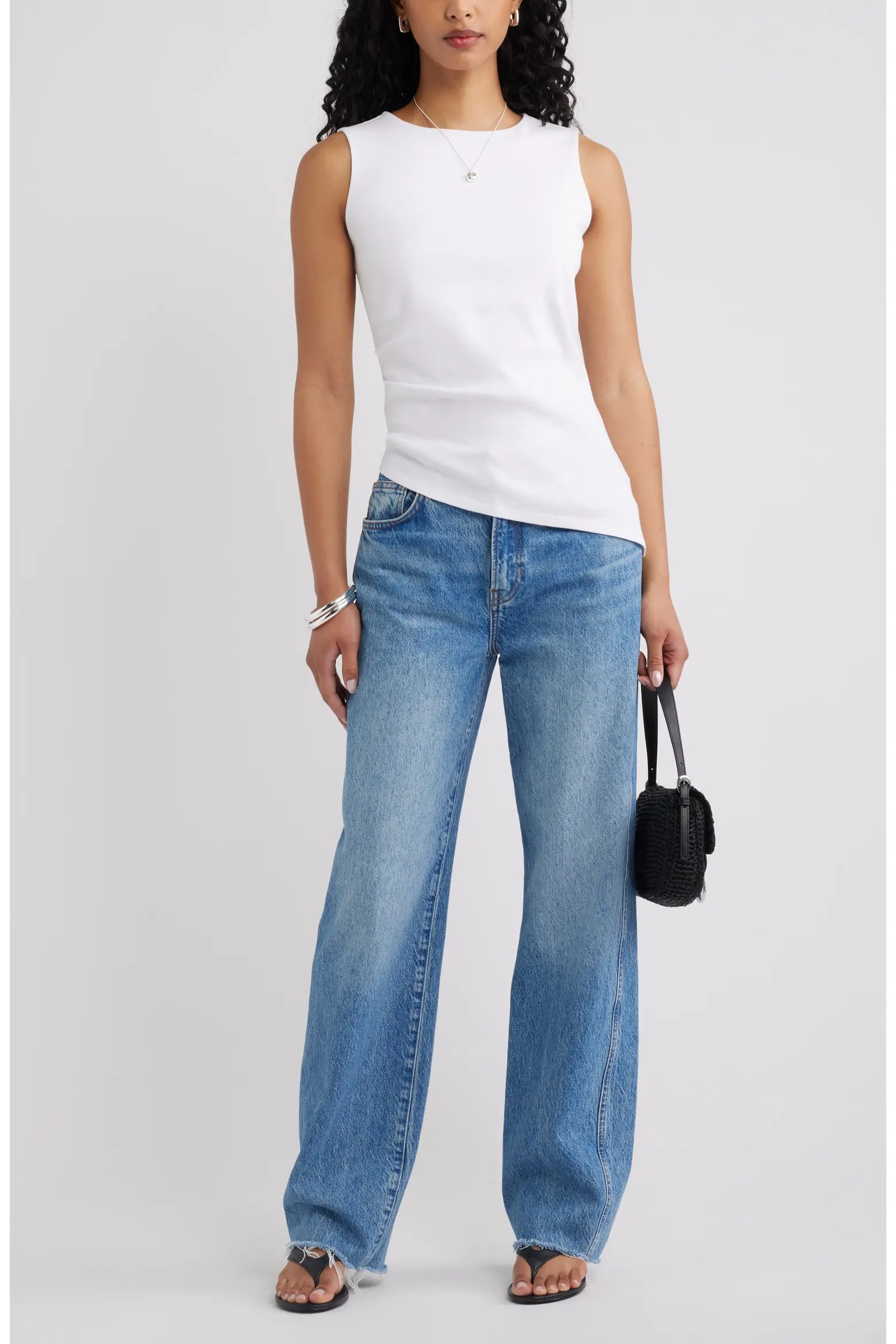 Open Edit, Asymmetric Rib Cotton Tank