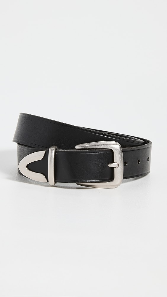 Leather Western Belt - True Black