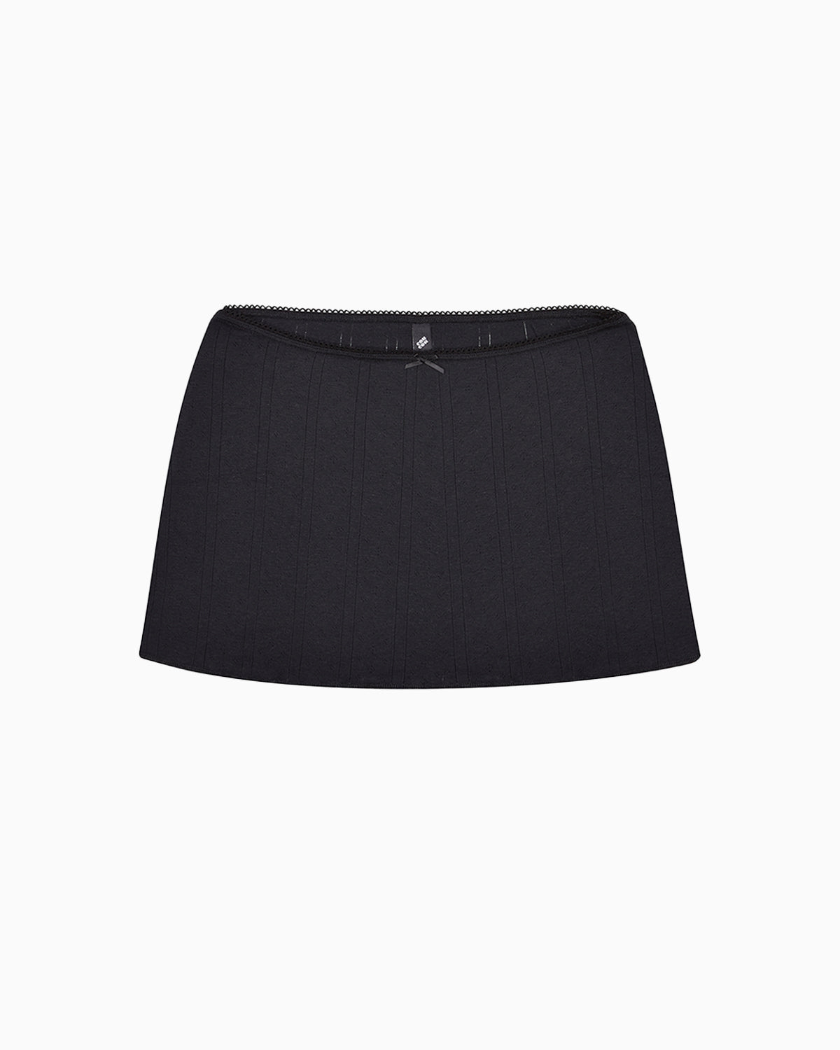 The Mini Skirt: Black Pointelle