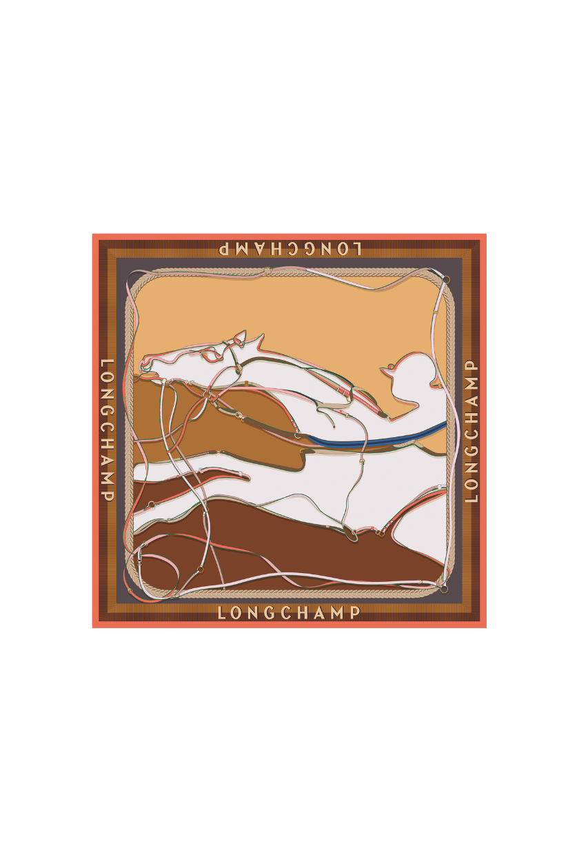 Longchamp, A Toute Allure Silk Scarf 90