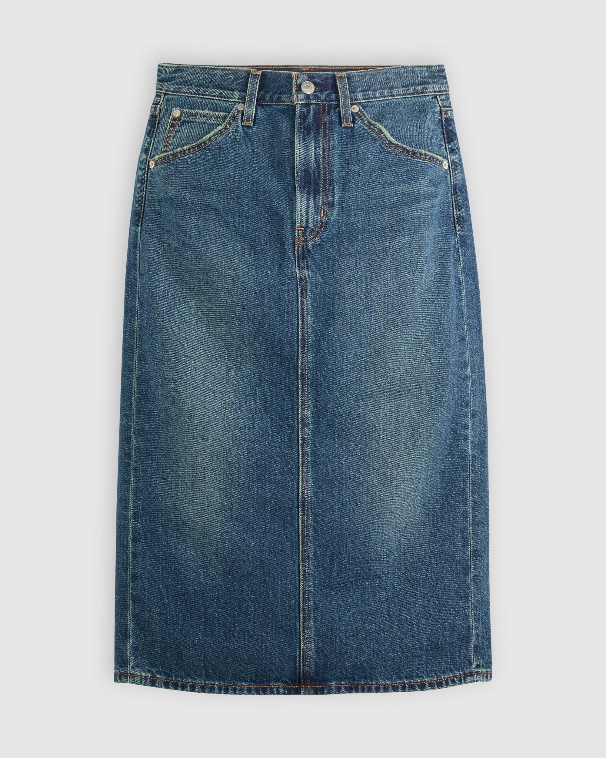 Levi's, High Rise Back Slit Skirt