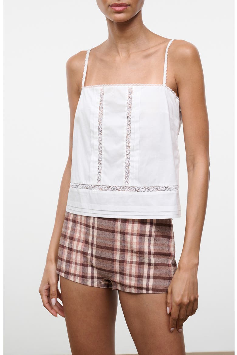 Corinna Lace Detail Cotton Top