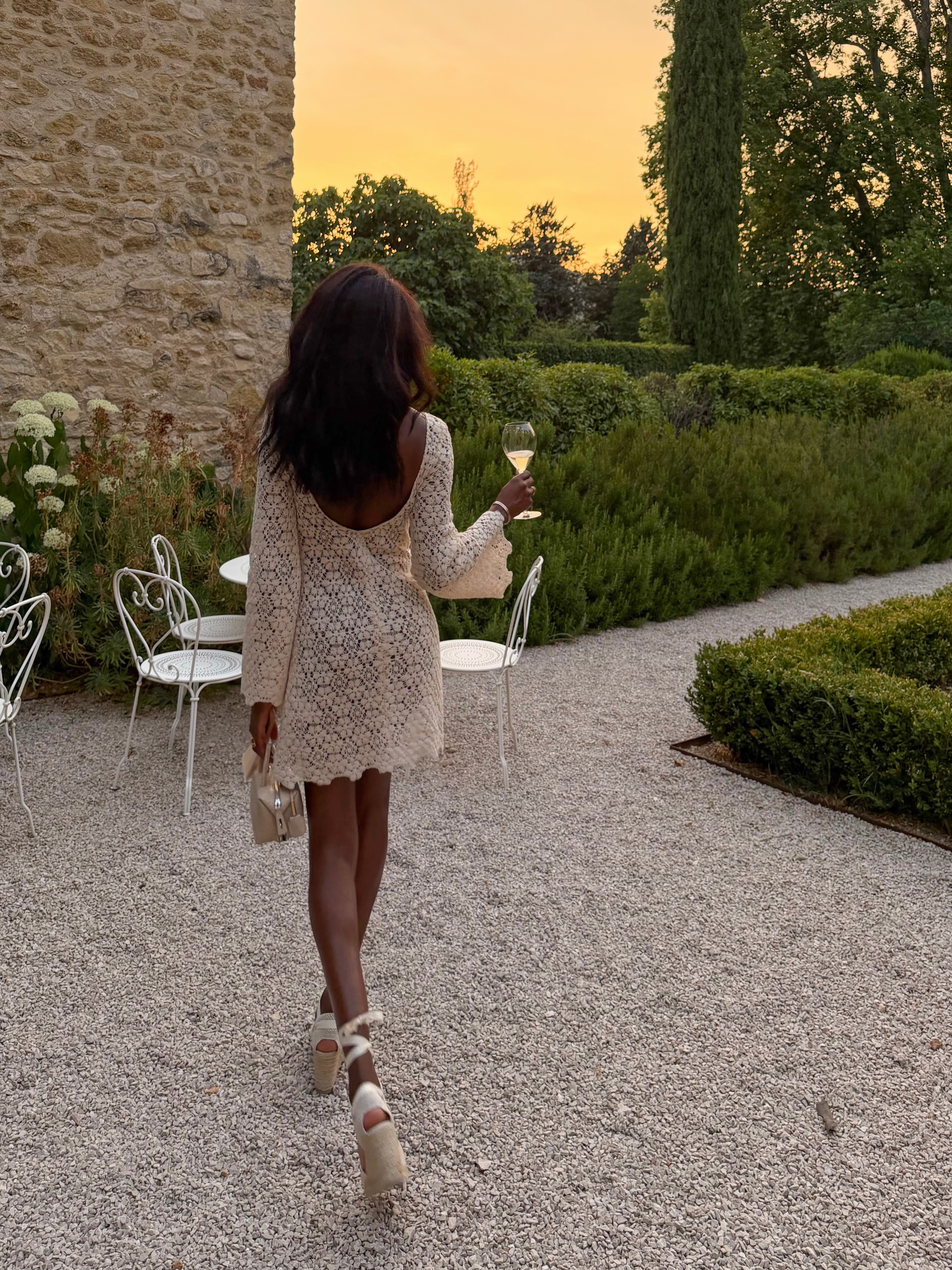 Emmanuelle Koffi in a Zeus + Dione dress and Sezane espadrilles.