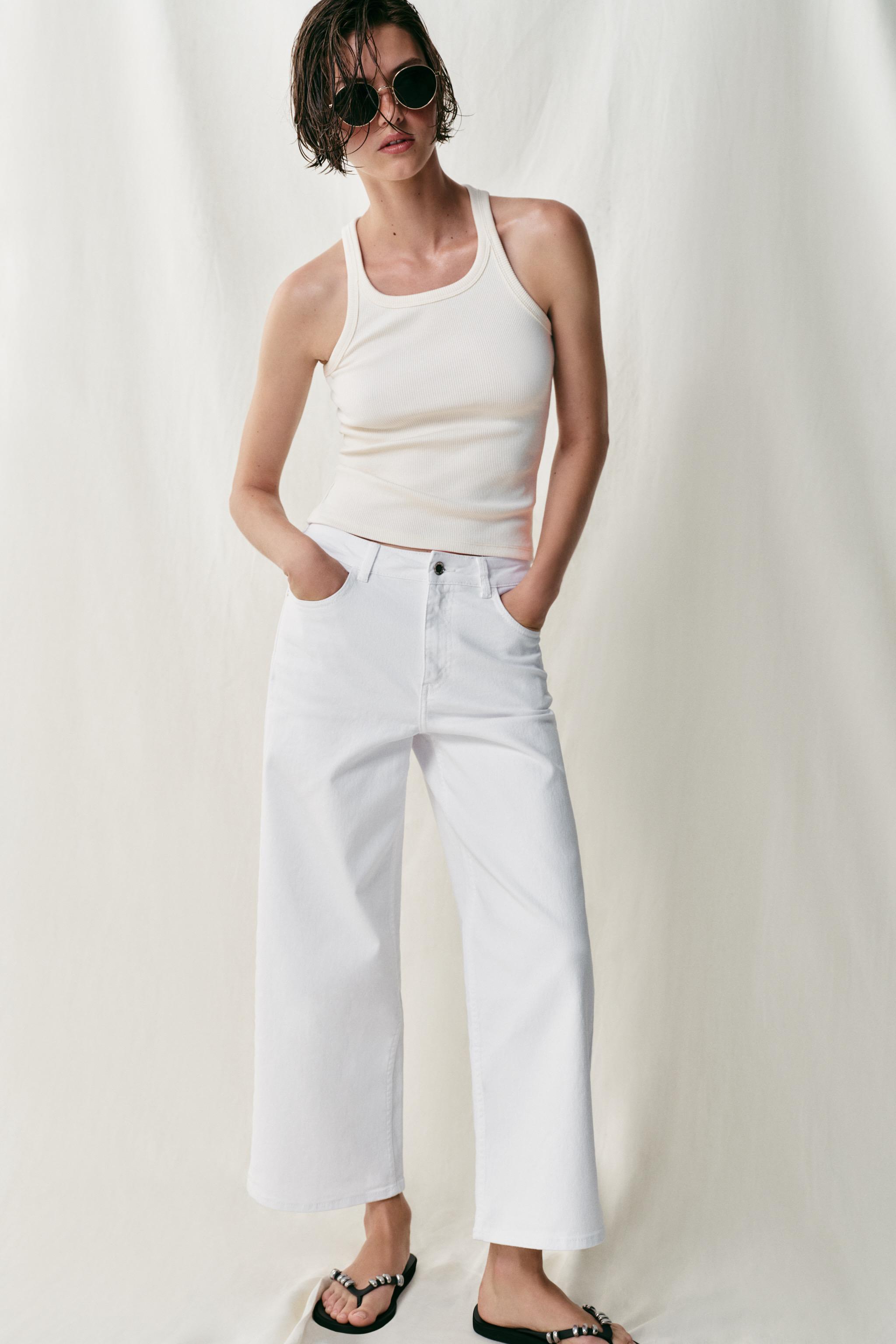 Z1975 High-Waist Comfort Culottes - White - 4