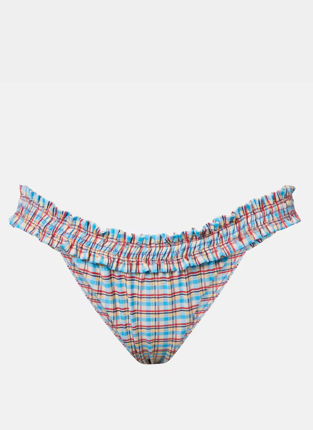Faithfull, Esterel Checked Ruffled Bikini Bottoms
