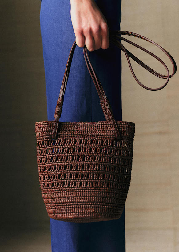 Rosie Basket - Raffia Choco - Raffia - Sézane