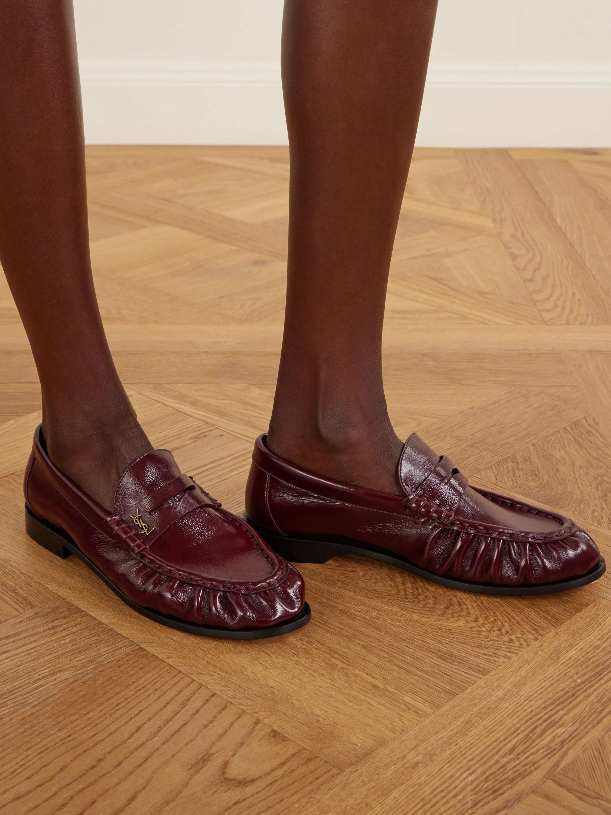 Le Loafer Logo-Embellished Leather Penny Loafers