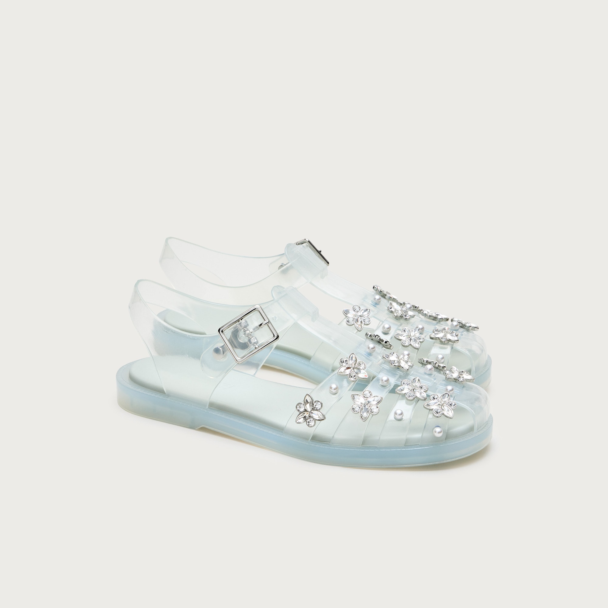 Embellished Fisherman Jelly Sandals