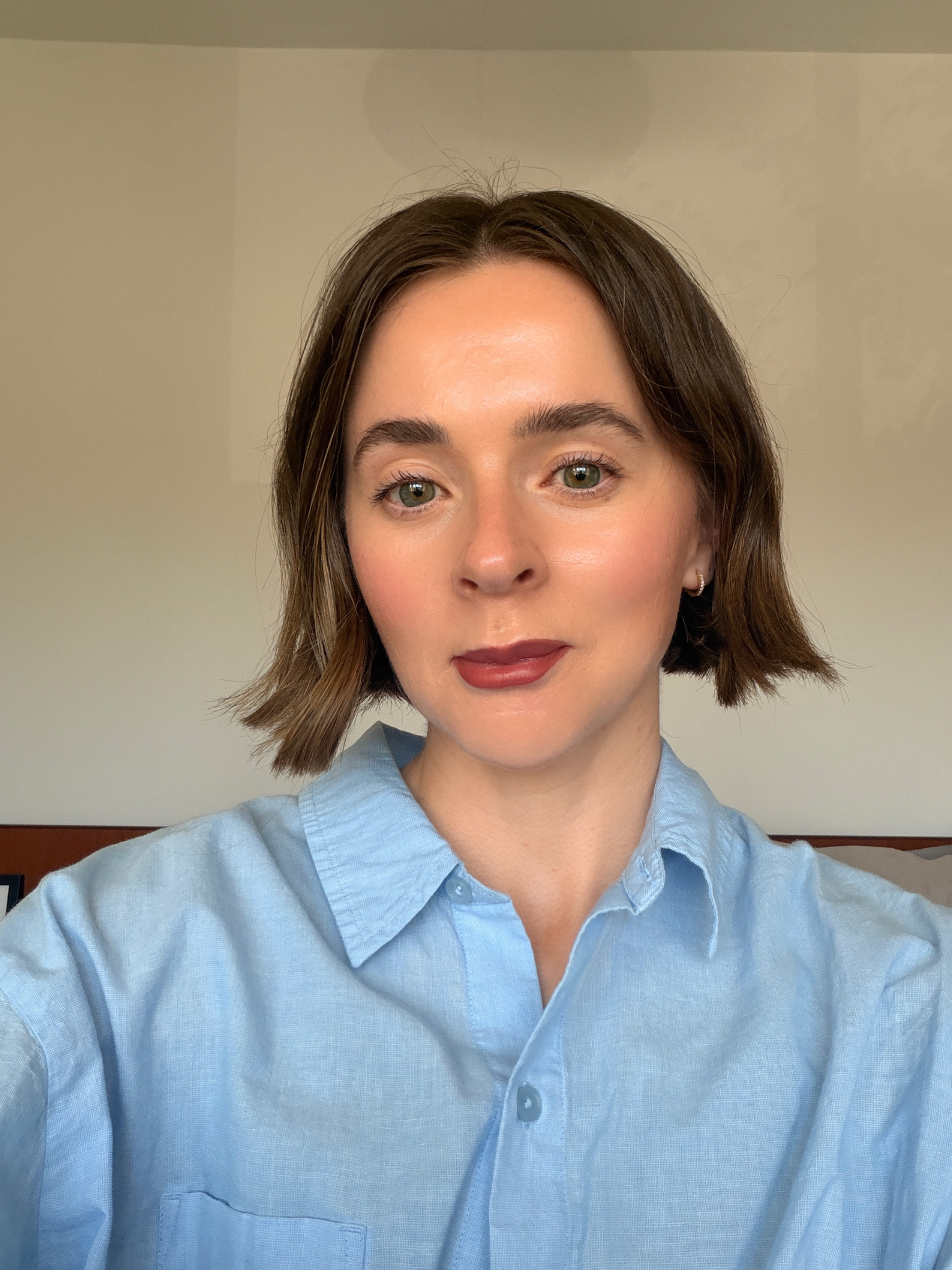Grace wearing the Westman Atelier lipstick and lip liner