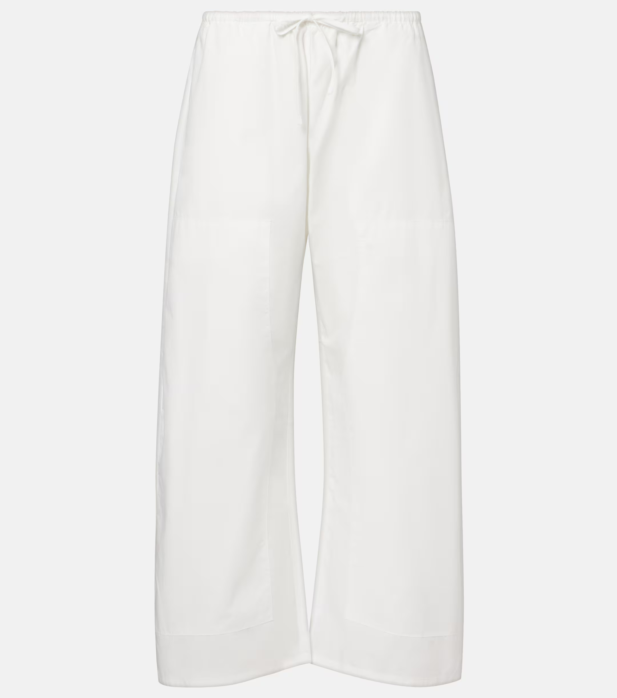 A pair of white Leset barrel leg trousers.