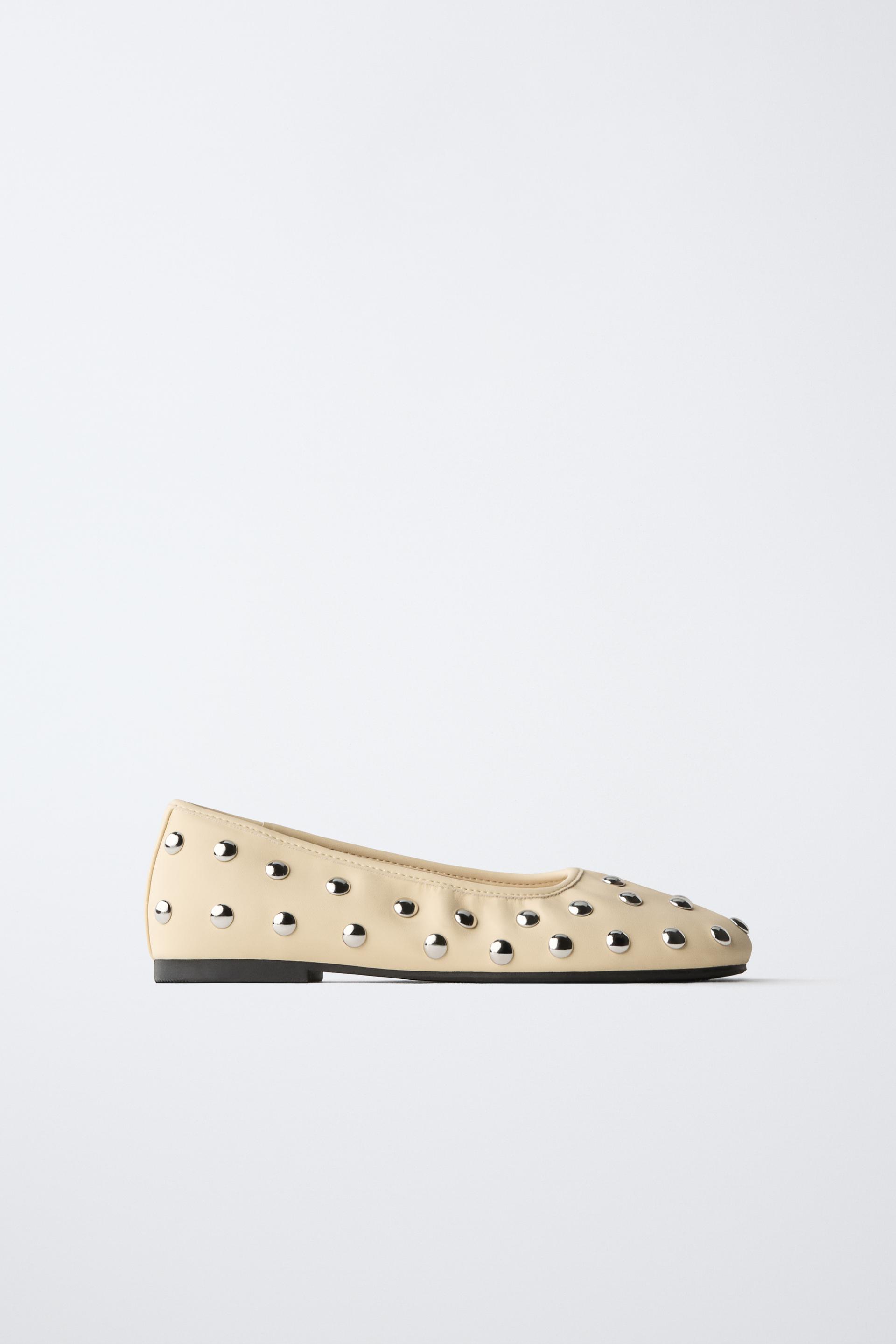 Zara Studded Ballet Flats