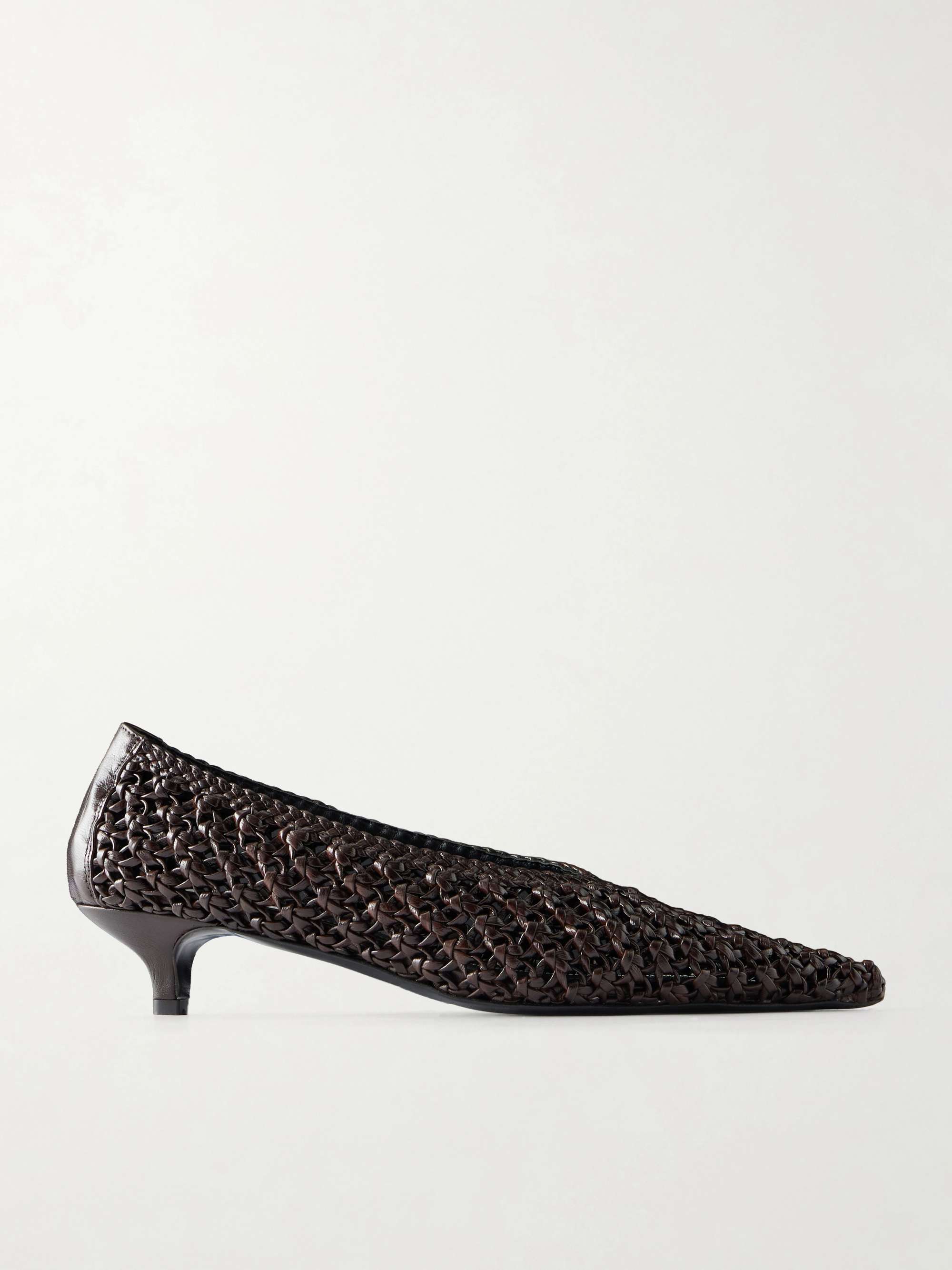 Woven Leather Pumps